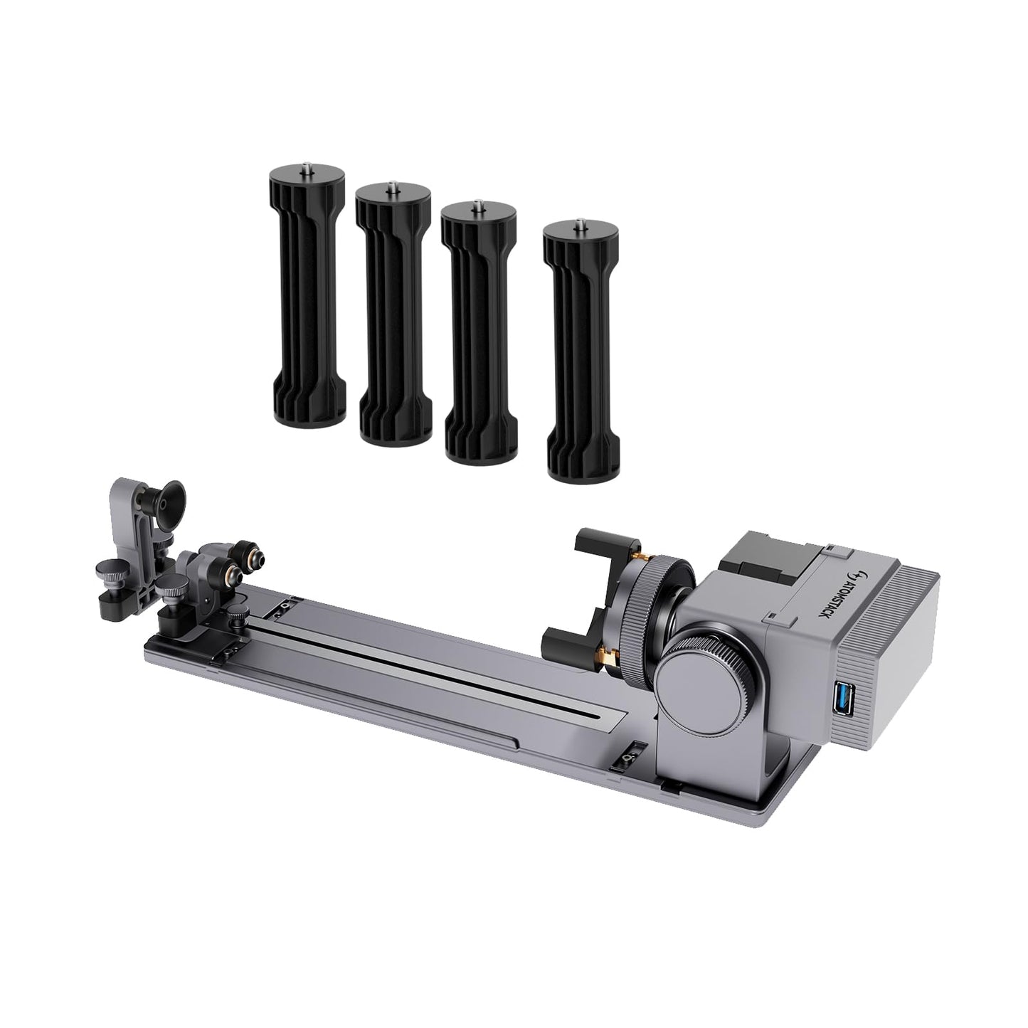 ATOMSTACK R8 Rotary Chuck Engraver Multi-Function Jaw Chuck Rotation Compatible with Engraver Y-axis Rotary Roller for Irregular Items Spherical & Cylindrical Objects