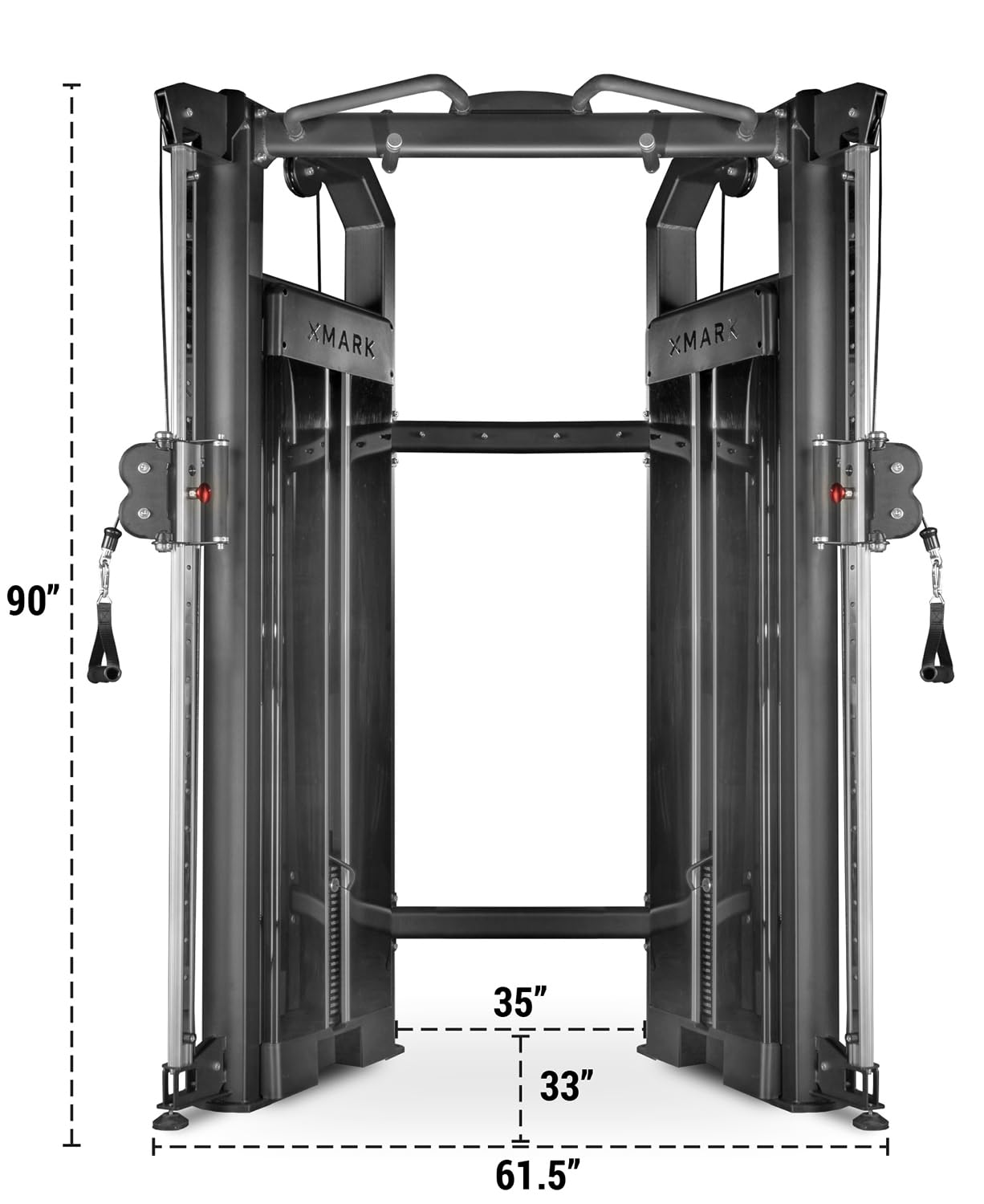 XMARK Cable Machine with Dual 230 lb Weight Stacks, Commercial All-in-One Functional Trainer for Full Body Strength Training for Gyms and Home
