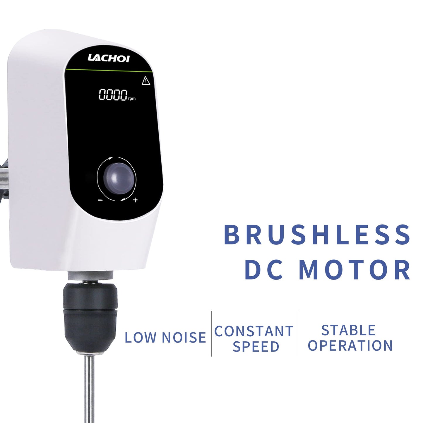 LACHOI Electric Overhead Stirrer Mixer 100-2000RPM Max.20L(H₂O) LCD Display Digital Overhead Stirrer Mixer 10000mPas Powerful Lab Stirrers Mixer with Stirring Rod and Stand(Max.20L H₂O)