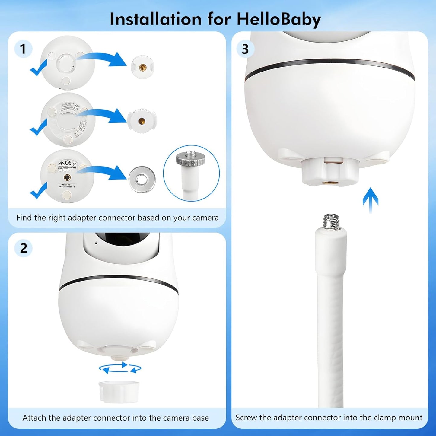 Annkoifu HB65/HB40/HB6550/HB6148/ HB6560/ HB66/ HB6339/ HB6550 SM935E, Baby Monitor Mount Compatible with HelloBaby