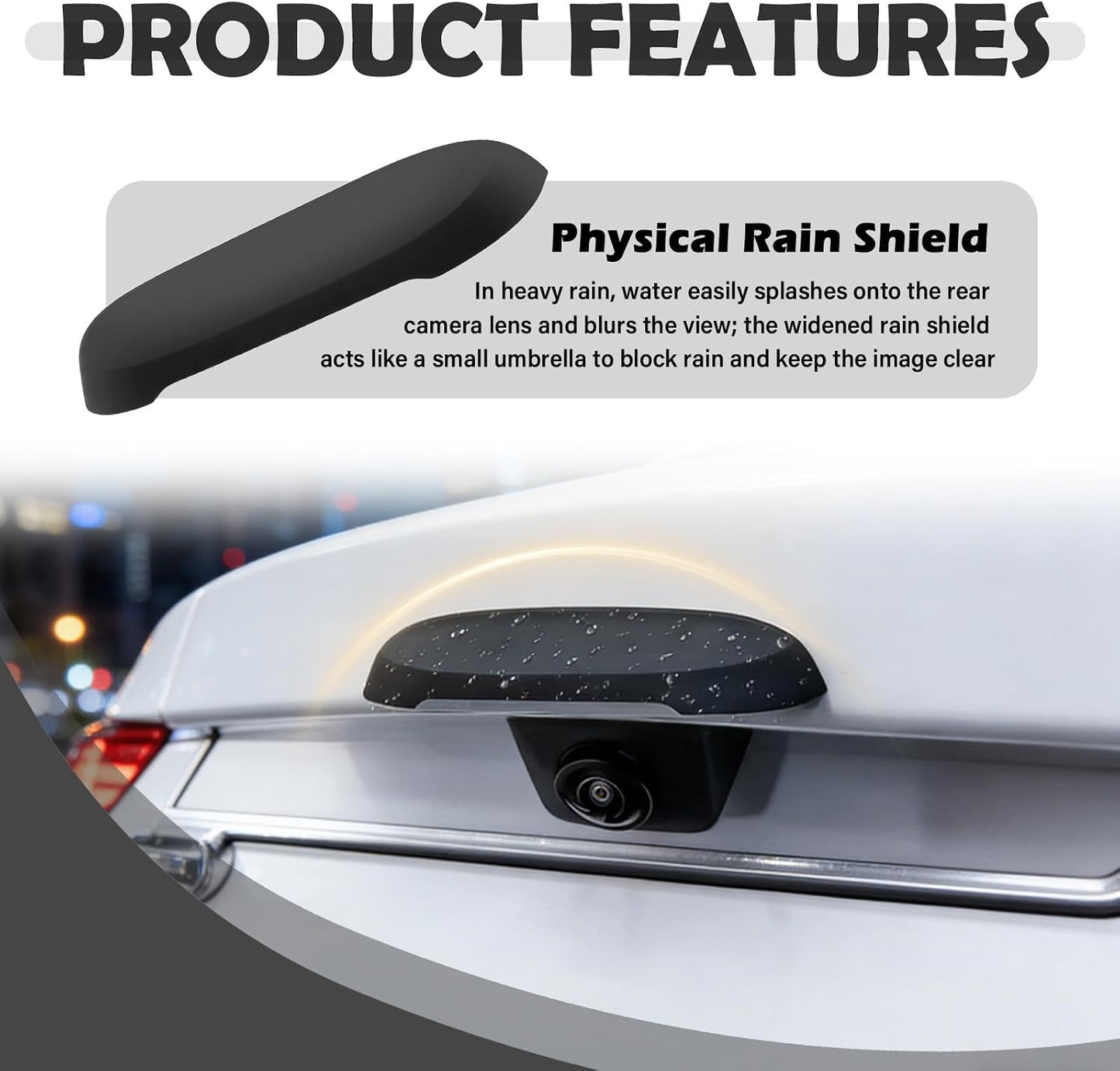 Turcee 0.63 New Car Backup Camera Rain Shield,Silicone Cars Reverse Camera Rain Cover Keeps Cameras Imaging