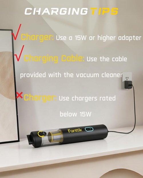 Fanttik Slim V8 APEX Car Vacuum - 4-in-1 Portable Mini Cordless Vacuum with 19000Pa Suction Power | Handheld for Car & Office (Black)