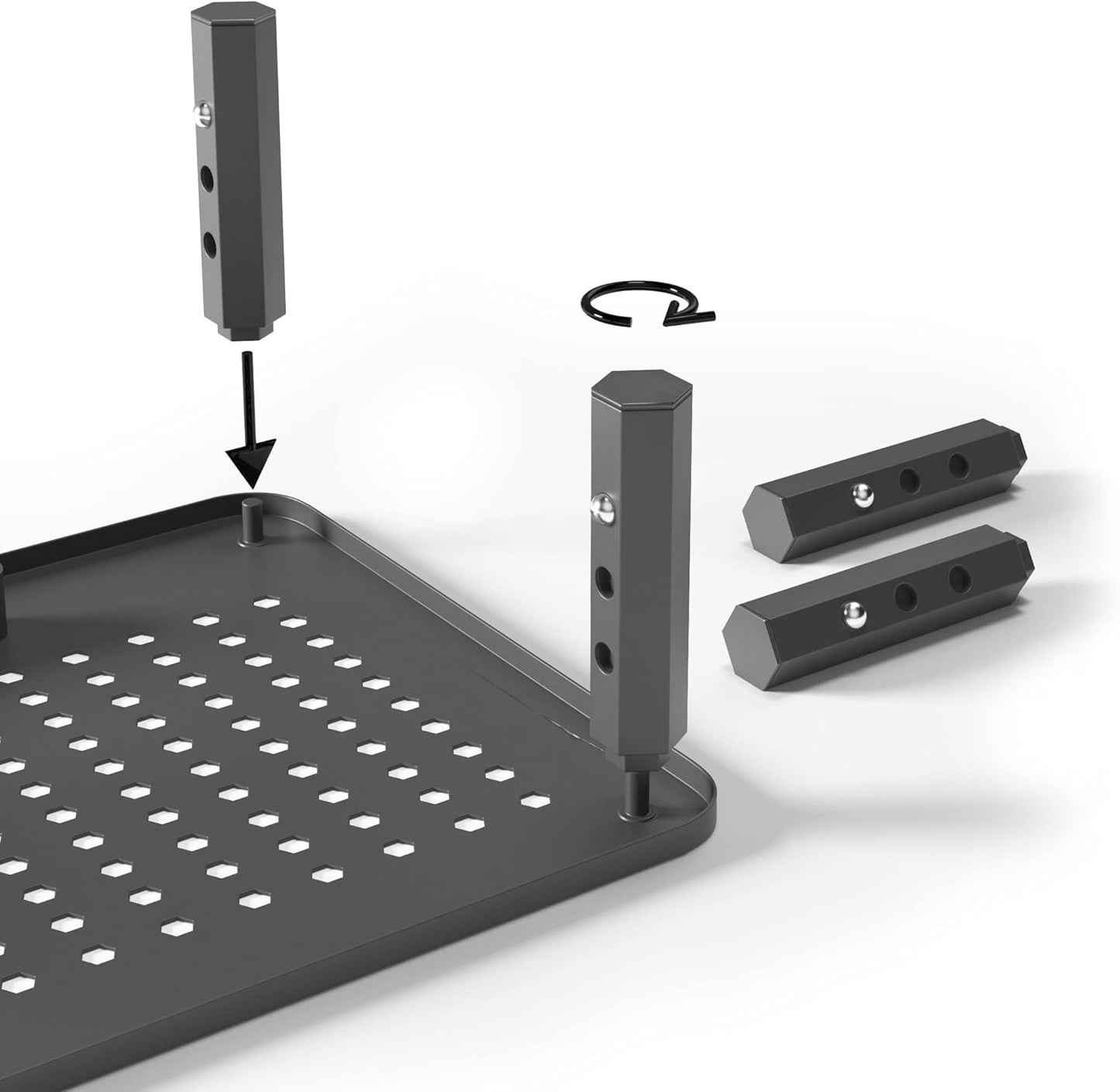 2 Pack EVOOMI Back Saver Monitor Stand for Desk - Monitor Riser - Anti-Skid HD Hexagonal Steel Computer Stand - Free