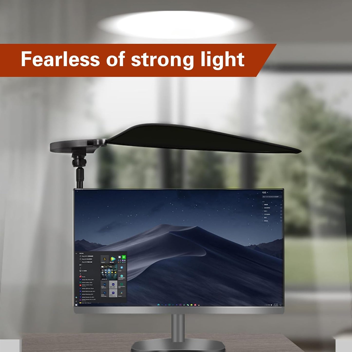 JoyHuaTrade (2 22.8 14.2 Inch Laptop Sun Shade with Clip and Suction Cup Ways to Use), x Flexible Adjustable Cubicle