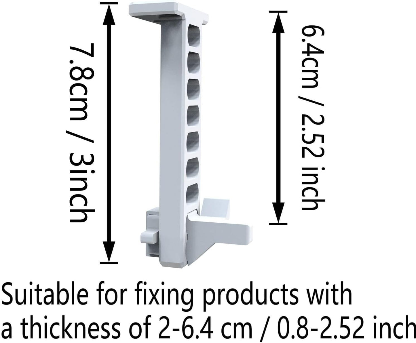 LekWinGi Universal Under Desk Mount for Power Brick Holder Docking Station Mount Power Strip (White)