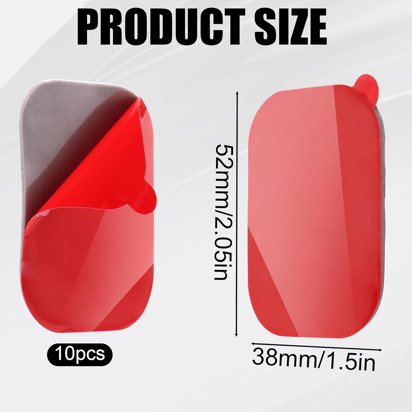 lasuroa 10pcs Dash Cam Adhesive Pad, Heat-Resistant Square Windshield Sticky Pads with Electrostatic Film Double-Sided