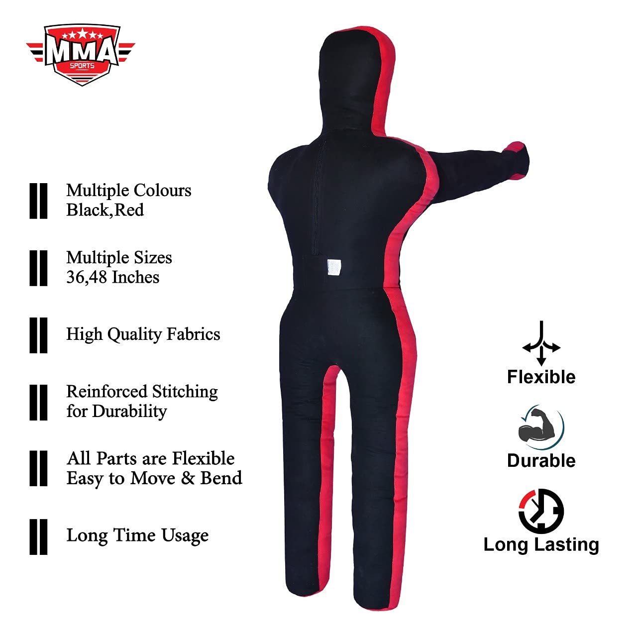 MMA Doctor Bane MMA Brazilian Grappling Submission Dummy Wrestling BJJ Judo Karate Punching Bag Standing Position - 4 FEET -UNFILLED