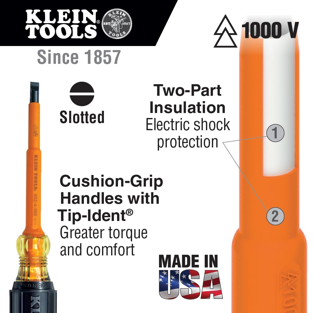 Klein Tools 33529 Premium Insulated Tool Kit, 1000-Volt Rated, Includes: 3 Pliers, 3 Screwdrivers, Cable Cutters and Wire Stripper/Cutter