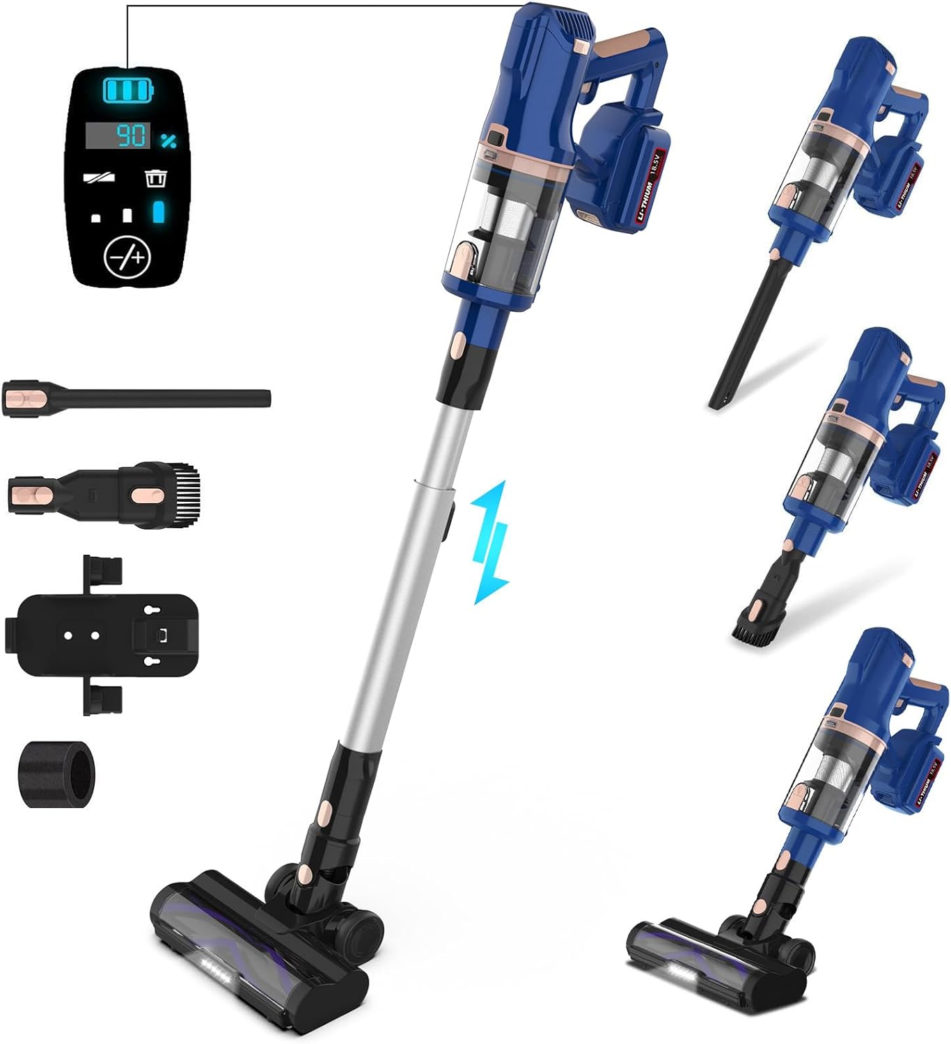Skiennix Cordless Vacuum Cleaner - 45Kpa Powerful Suction, 60 Minutes Runtime | Lightweight & Versatile for Pet Hair, Carpets, Hardwood Floors