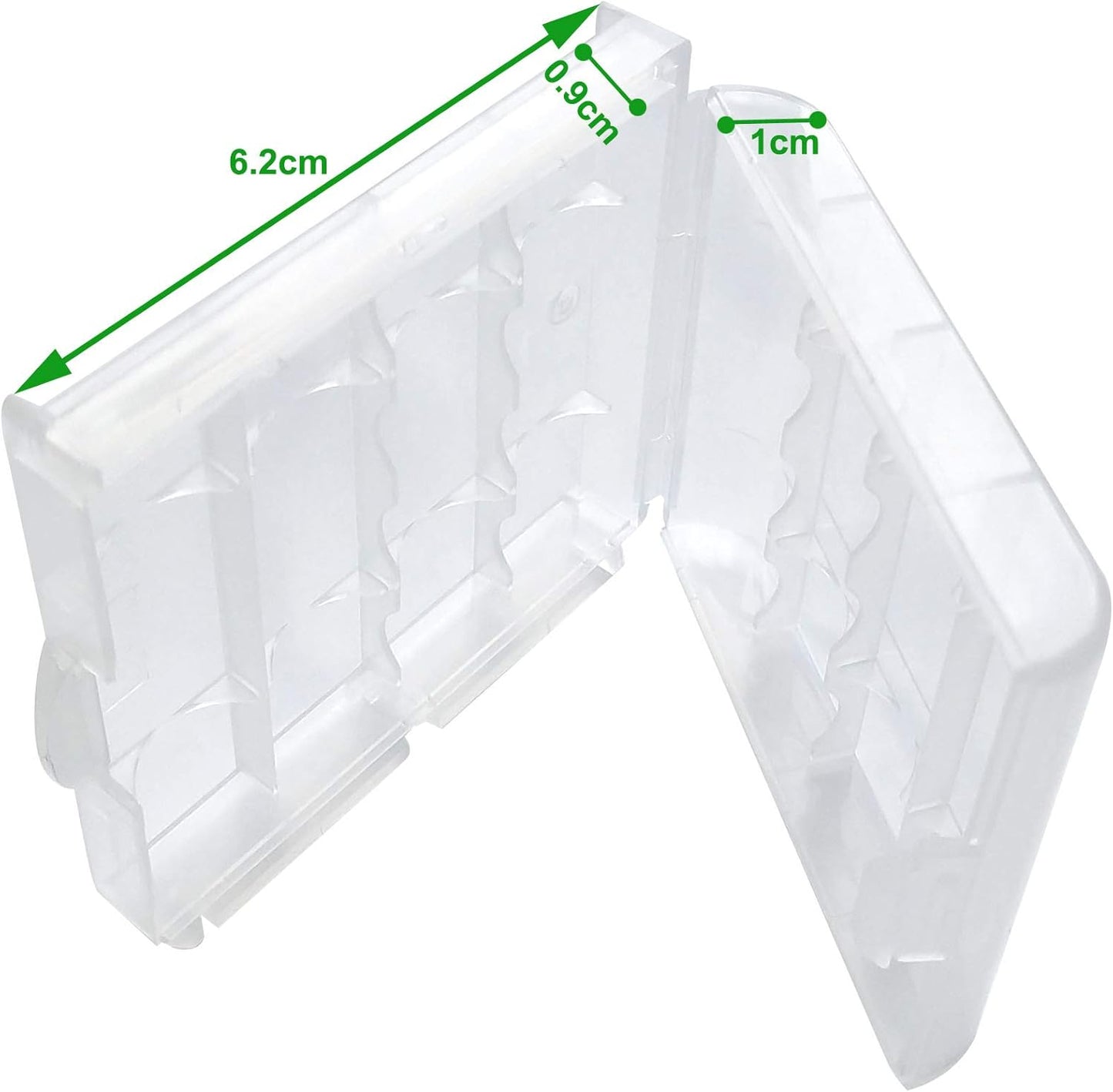 Chadou (6Pack Battery Storage Case for AA/AAA, Battery Holder Box Clear)
