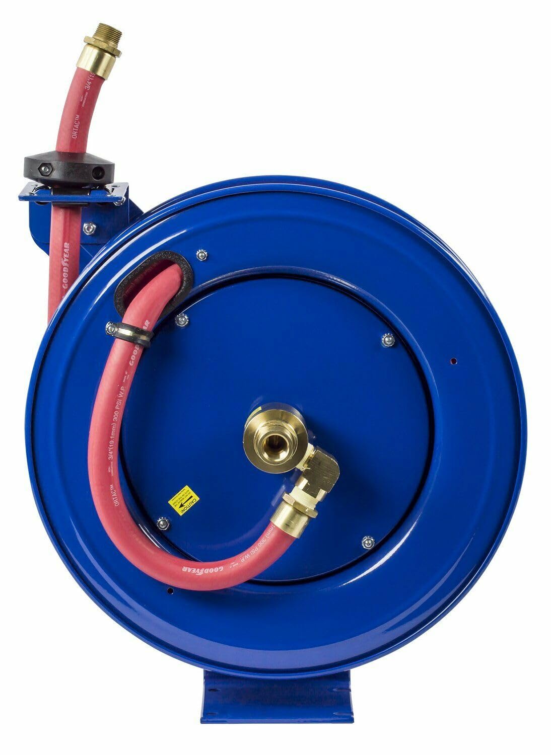 Coxreels SHF-N-525 Retractable Fuel Hose Reel, SH Fuel Series - 3/4” x 25’, 300 PSI - Easy-Maintenance with Brass Swivel and Multi-Position Mount Arm, Heavy-Duty Steel Construction, Made in the USA