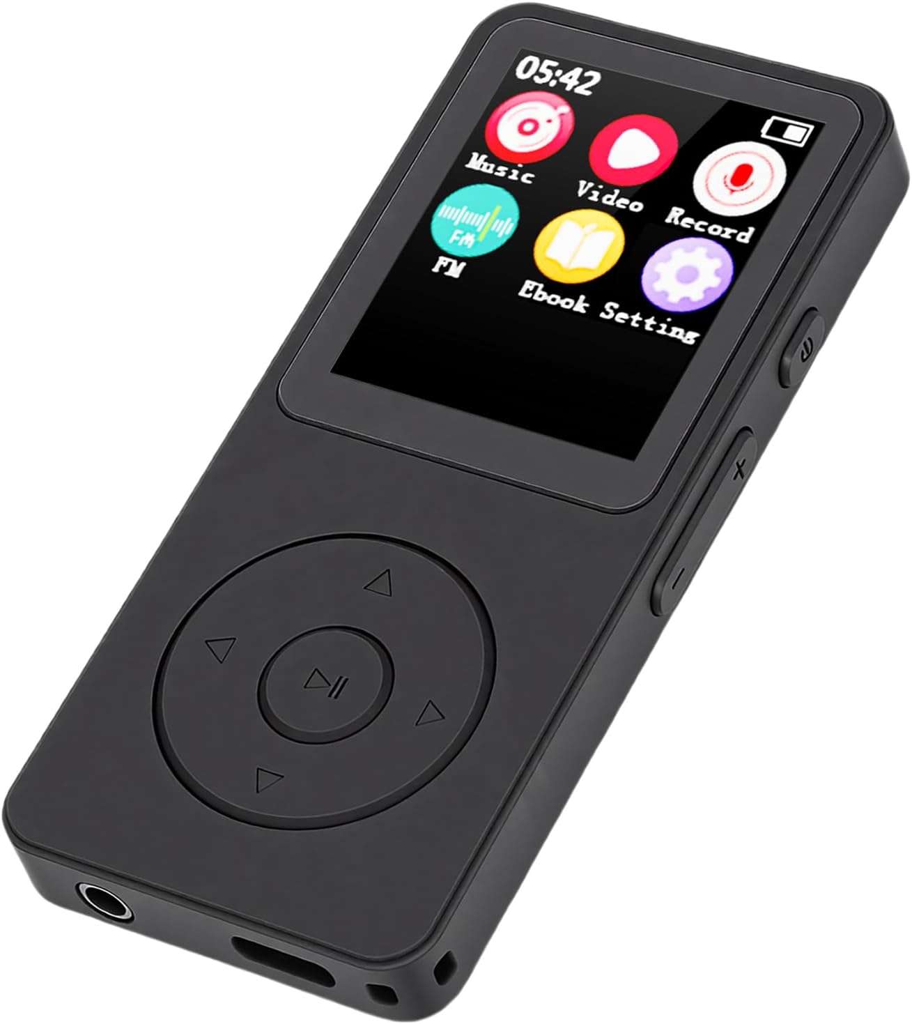 TIKATARER 2.4 Inch MP3 5.4, 32G Player with Bluetooth HiFi Music Player, Built in Speaker FM Radio Voice Recorder E