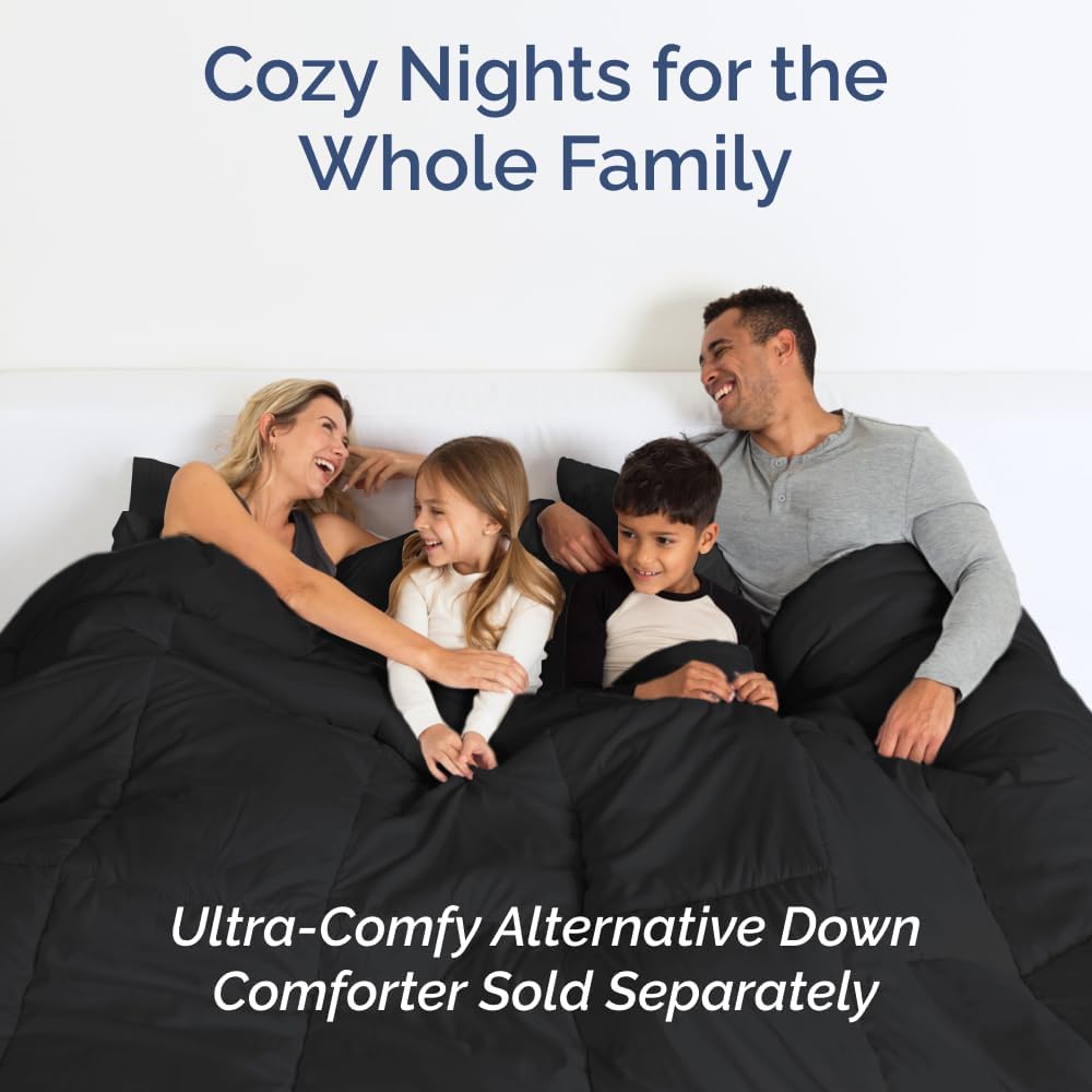 Skiennix Full XL Bed Sheet Set - Soft, Breathable & Cooling 4-Piece Luxury Bedding - Deep Pockets, Fade & Wrinkle Free - Black