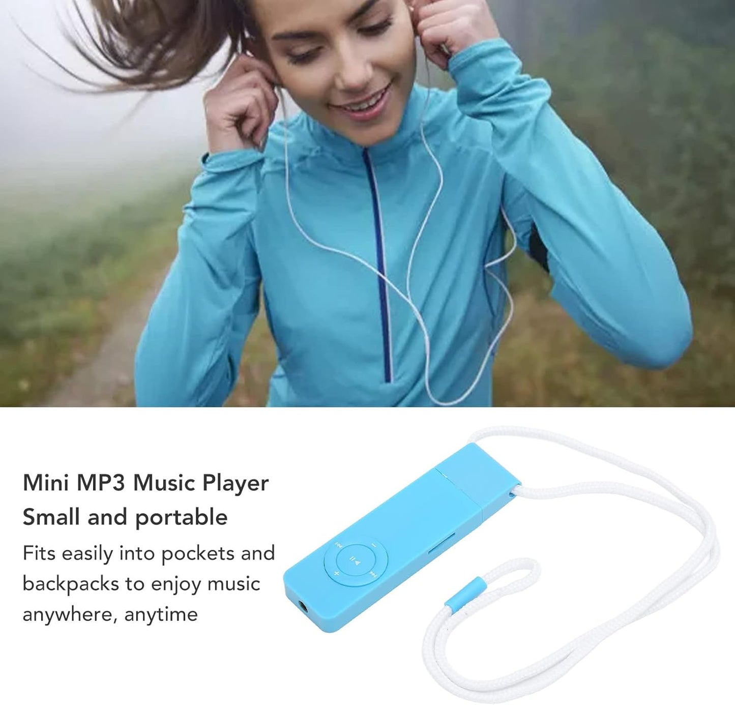 ASHATA 64GB MP3 MP3 Mp3 Player, Portable Digital Lossless Sound Music Player, Portable HiFi Sound Music Player, E Book