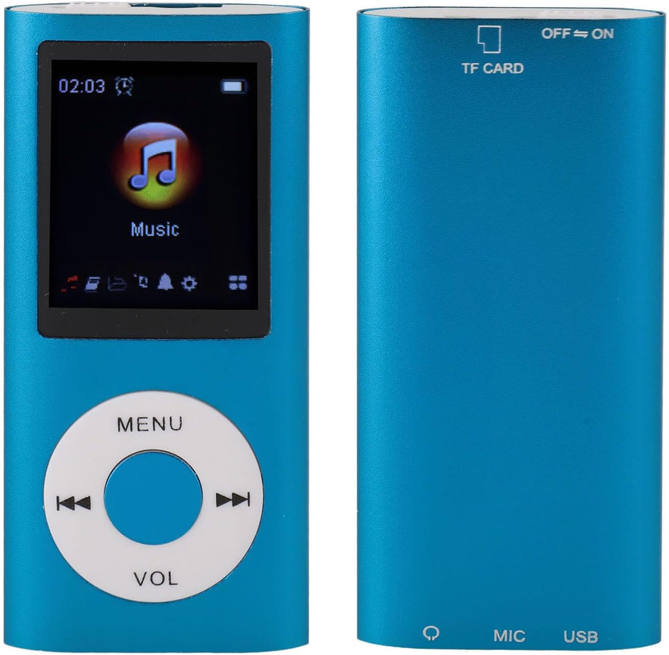 Zopsc MP3 MP3 1.8 Inch 7 8GB Player, Portable HiFi Lossless Digital Player with TFT Screen, Sound Effect Modes
