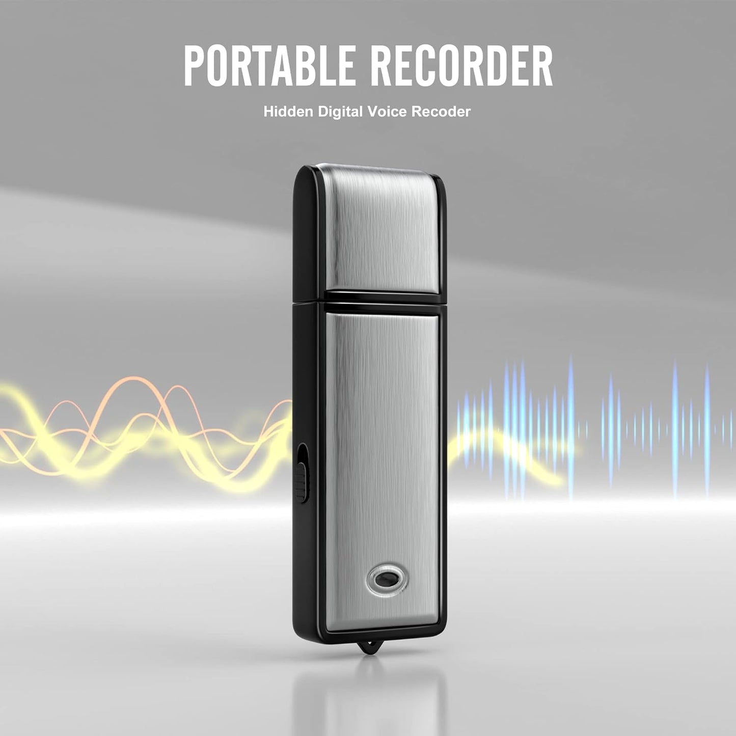 HAKSDOWO 16G 550 Voice Recorder, Digital Audio Recorder with Hours Recording Capacity Noise Reduction USB Recording