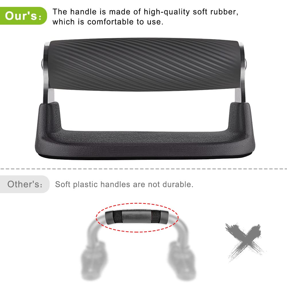 BeneLabel Push Up Bars, Pushup Stands, Anti-Slip Soft Plastic Push Up Handles, Bottom Anti-Slip Pad, Stainless Steel Support Frame, Strength Training Equipment, Perfect for Floor Workout Exercise