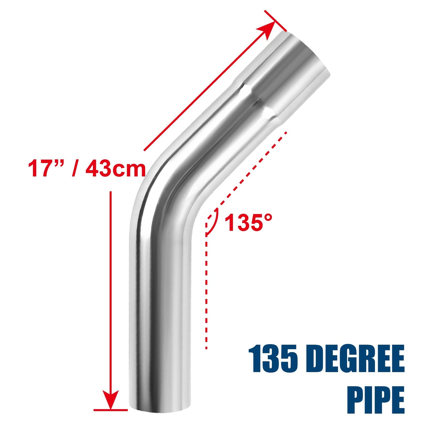 DOCAS 3 Inch Stainless Steel Exhaust Pipe Kit Tubing Mandrel Bends Pipes Straight & U-Bend Kit, Universal Fit DIY Custom Exhaust Tubing - 8 PCS