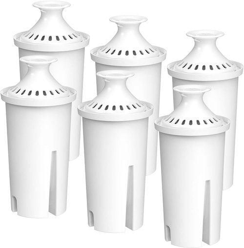 FilterLogic Pitcher Water Filter - NSF Certified Replacement for Brita® Classic & Mavea® | Pack of 6