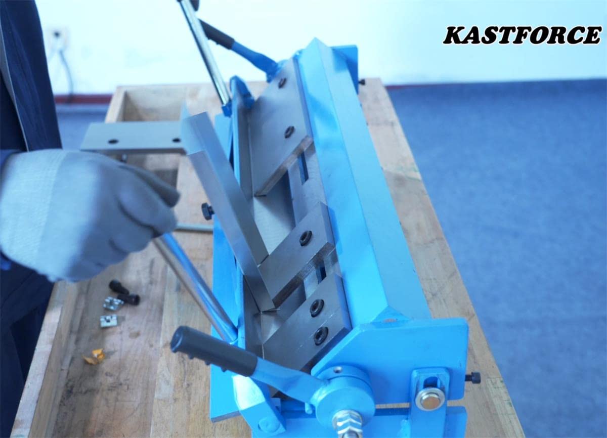 KF5006 Box and Pan Brake Sheet Metal Folder Bending Brake Metal Forming Machine Max Capacity 24 Inch (610mm) 20 Ga (1.0mm) with 5 Fingers 0-135 deg and KF5014 Sheet Metal Shear