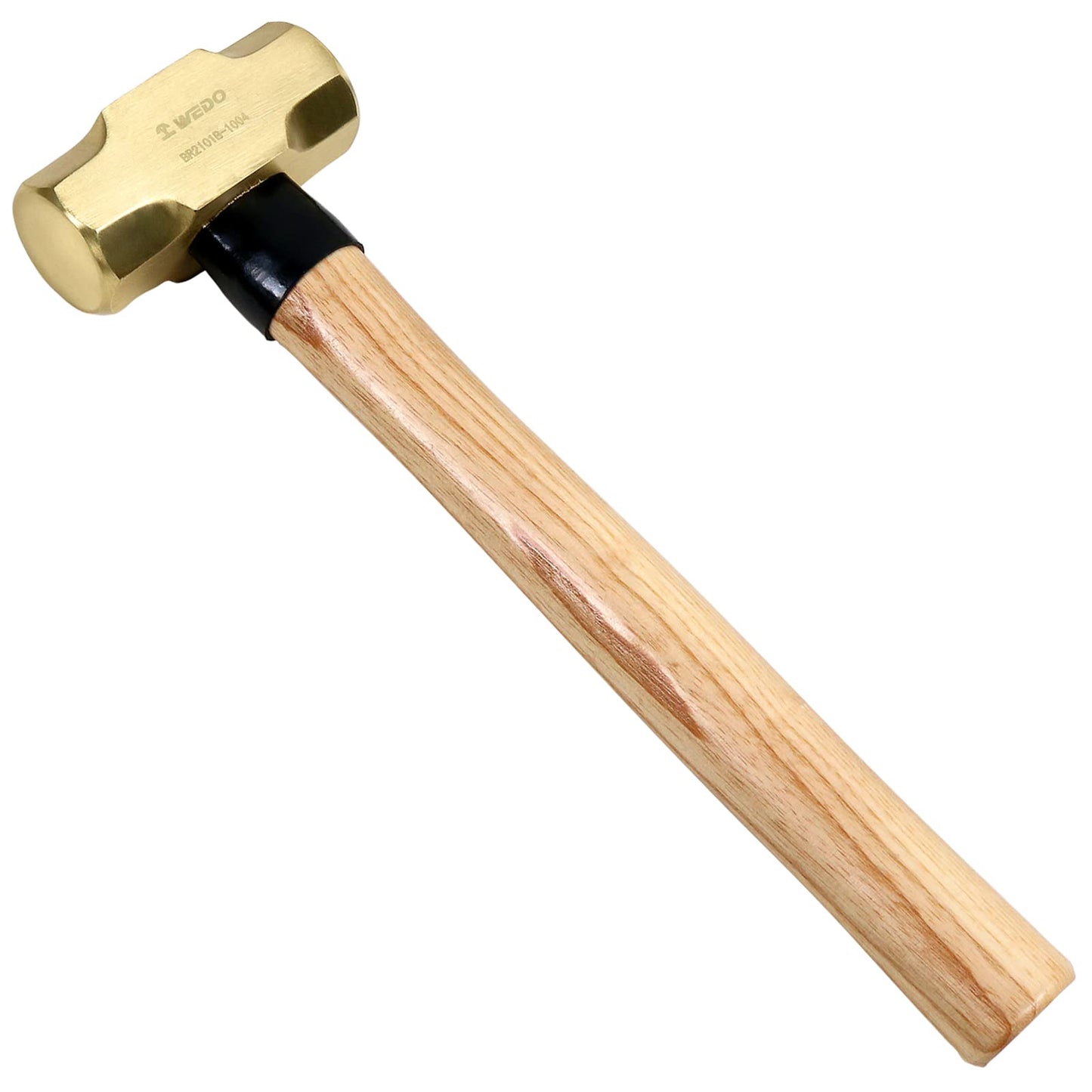 WEDO Brass Sledge Hammer with Wooden Handle, 5lb, 400mm, 16"