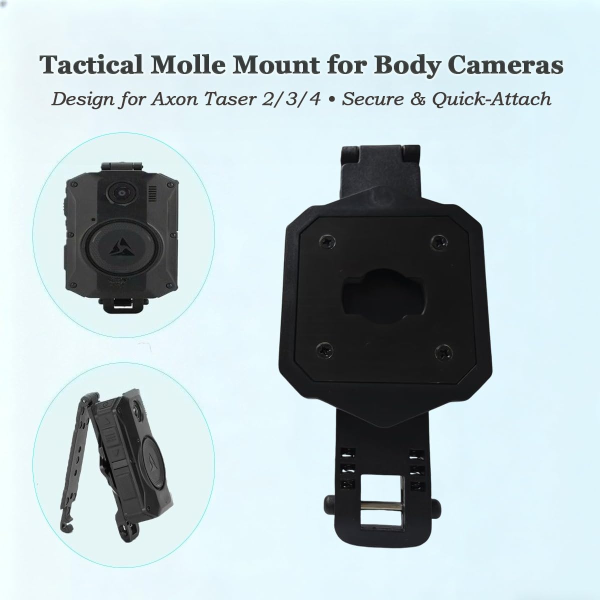 generic 2/3/4, Camera Mount - Compatible with Axon Body Cameras Lightweight Aluminum Alloy Construction, Suitable