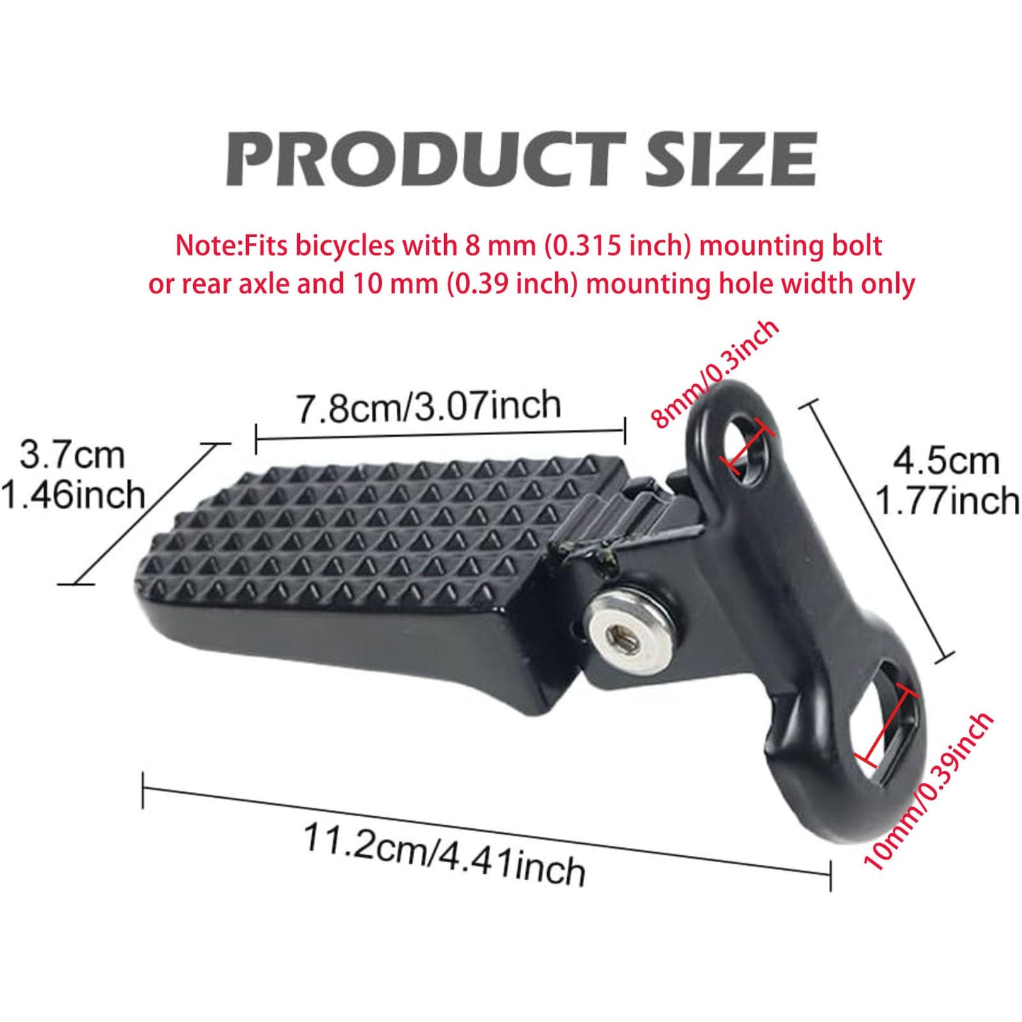 Aluminium Alloy Non-Slip Foot Pegs for Folding and Mountain Bikes