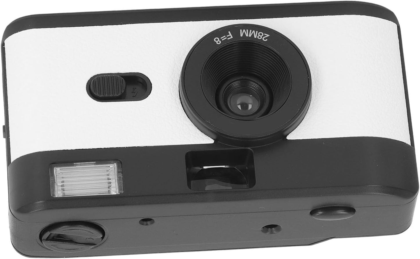 XUMIUZIY 35MM, 135 35MM 28MM F/8 1/120s Film Camera Reusable with Flash, Supports or Black and White or Color Film
