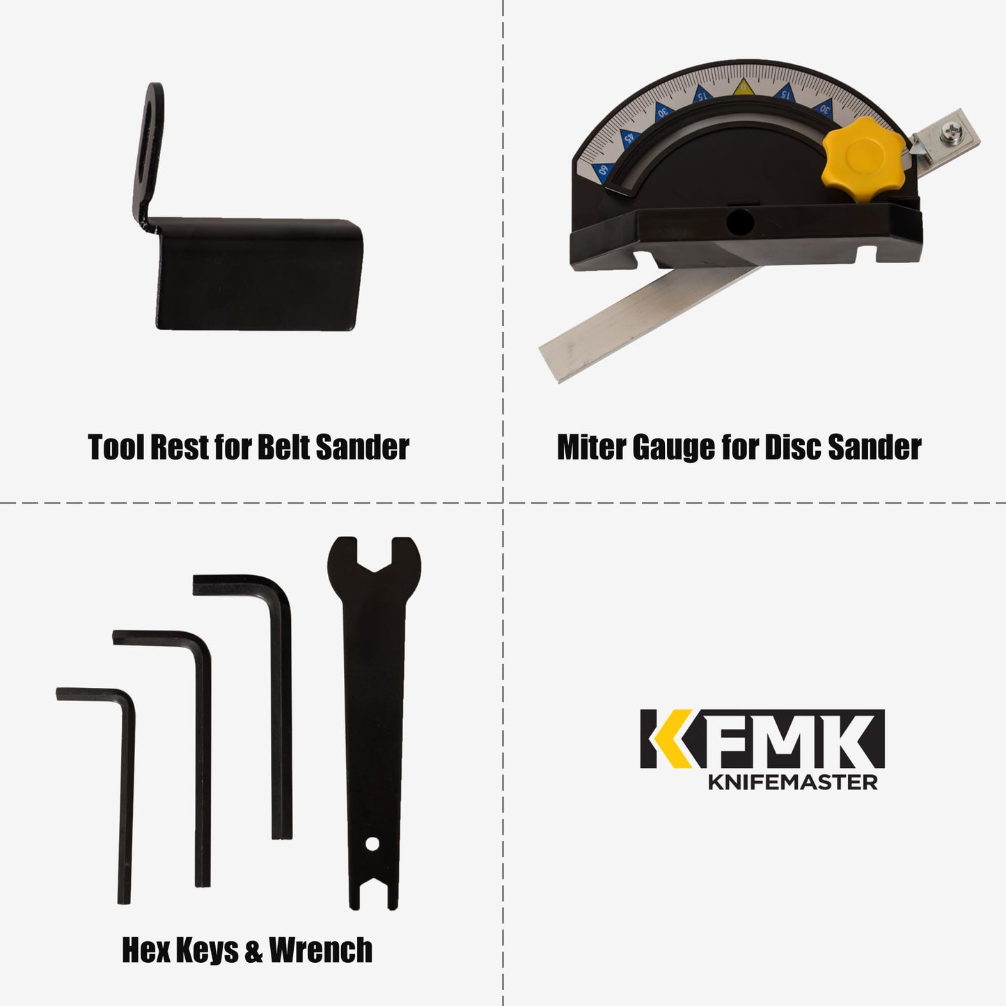 KFMK 2x42 in. Belt Sander & 6" Disc Sander Combo, 3.5Amp Bench & 1/2HP Belt Sander for Woodworking, Metalworking & Knife Making, Sharpening