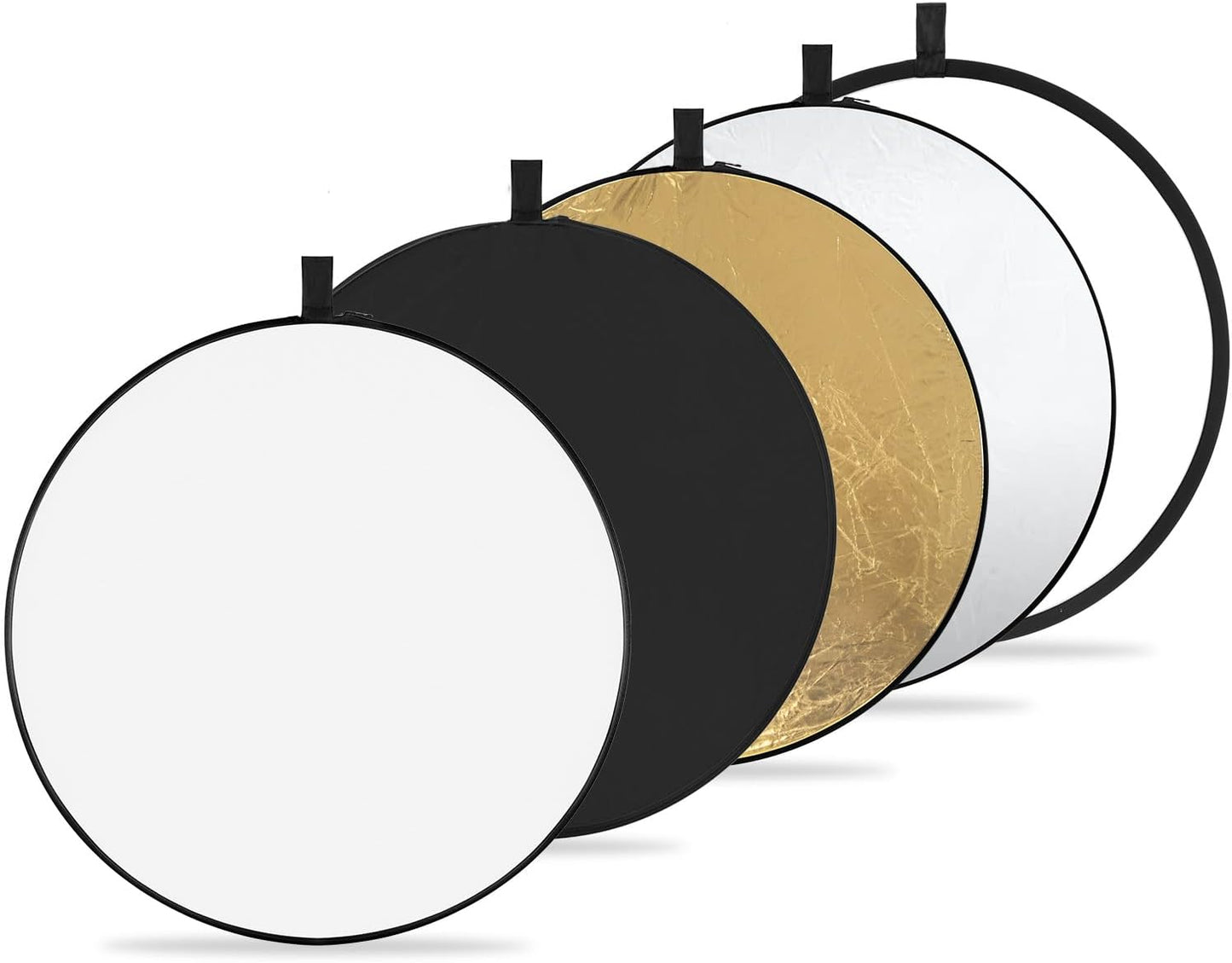 K&F CONCEPT 5-in-1 22" (56cm) Light Reflector Photography Diffuser Collapsible Portable for Studio and Outdoor Lighting