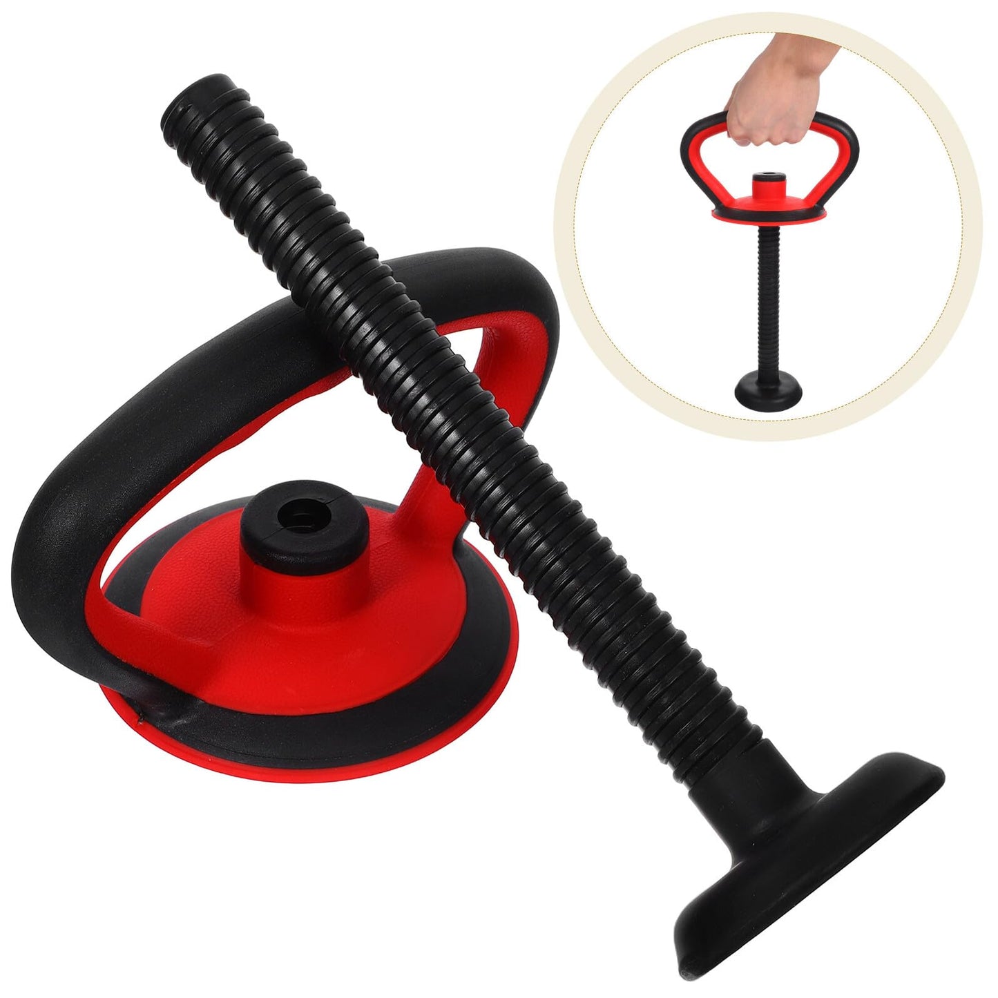 FOYTOKI Adjustable Kettlebell Handle with Stable Base and Nut Quick Assembly Ergonomic Grip for Strength Training Full Body Workouts Home Gym 14.17X7.28X4.80In