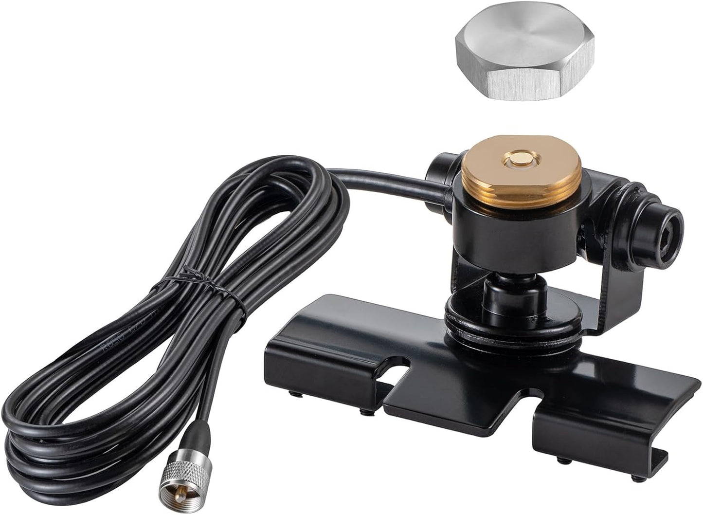 eifagur PL-259 16.5 Adjustable NMO Antenna Lip Hatchback Mount W/NMO Mount Cap UHF Male ft Cable for Vehicle Truck Car