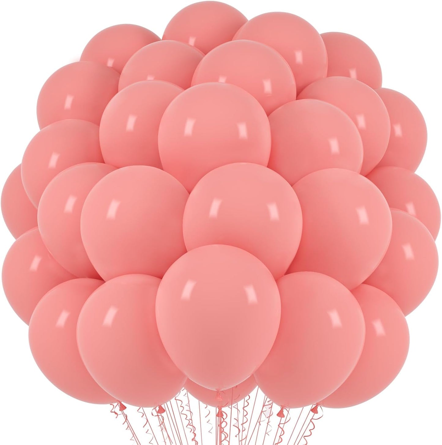 Voircoloria Retro Pink Balloons - 12-Inch Blush Pink Latex Balloons | 66-Pack for Parties & Celebrations