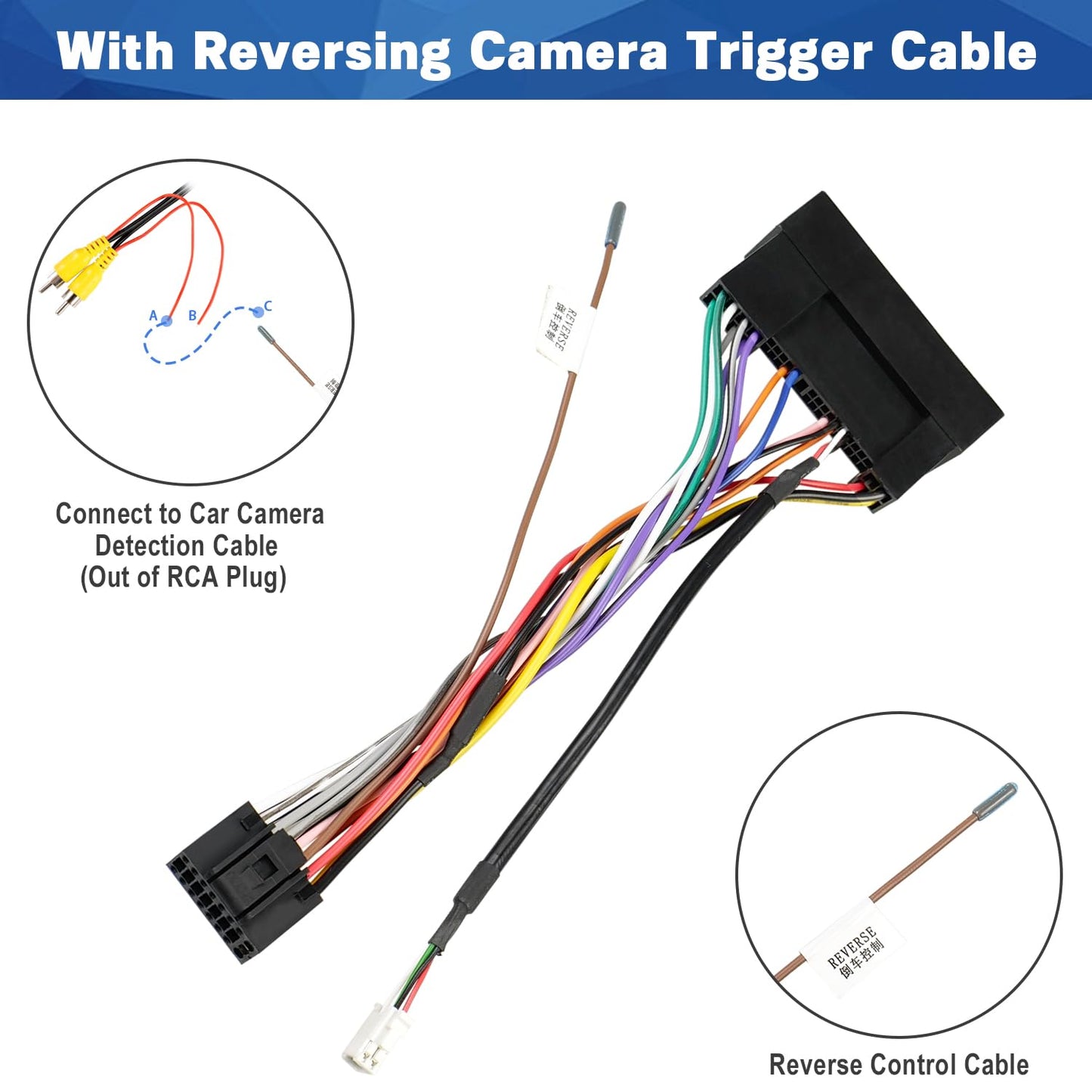 16 Android Car Radio Wiring Harness Replacement for Hyundai Elantra Kia Pin ISO Stereo Wire Cable Adapter
