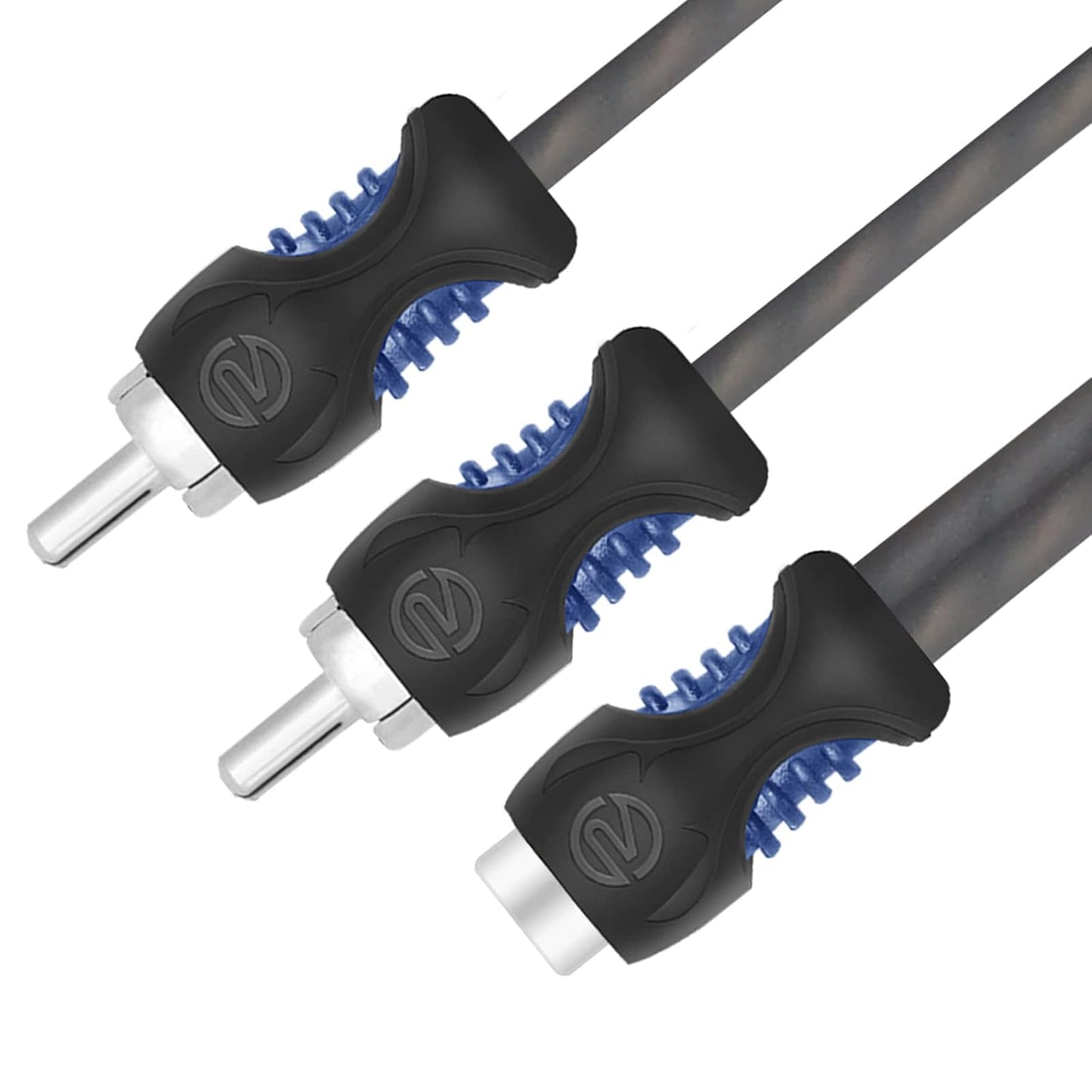 R1F2M 99.99% 1 2 1ft 2 Pack RECOIL Oxygen Free Copper Female to Male RCA Y Adapter Car Audio Splitter Connectors