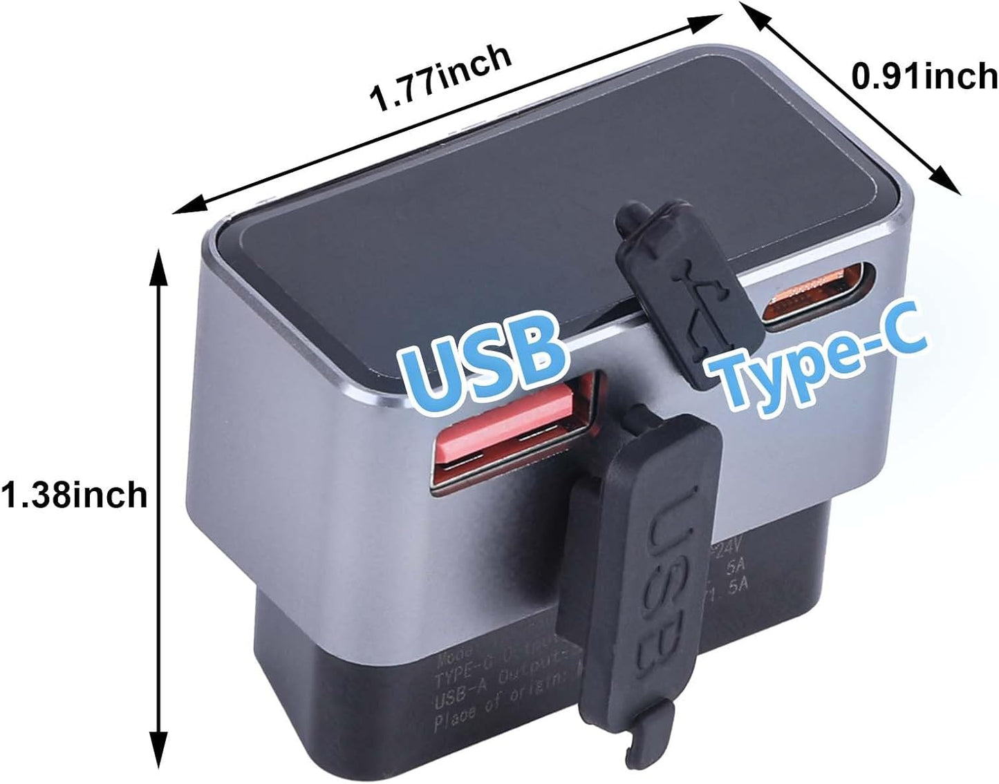 FRCVESNG DC1224V Car OBD Power Adapter, OBD Male to Type-C USB Female Charger OBD Car Charger for Mobile Phones, Dash