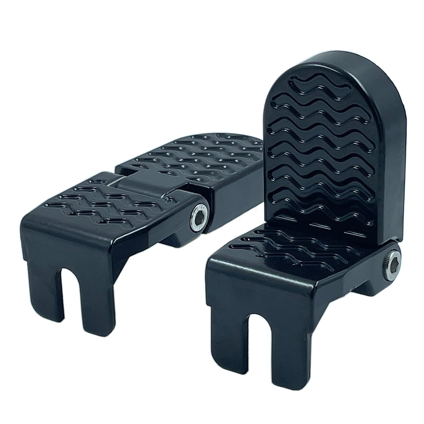 LOOEEL 1 Pair 10MM U Slot Bicycle Rear Pedals Folding Rear Seat Footrest Pedals Cycling Accessories for Mountain Bike, Folding Bicycle