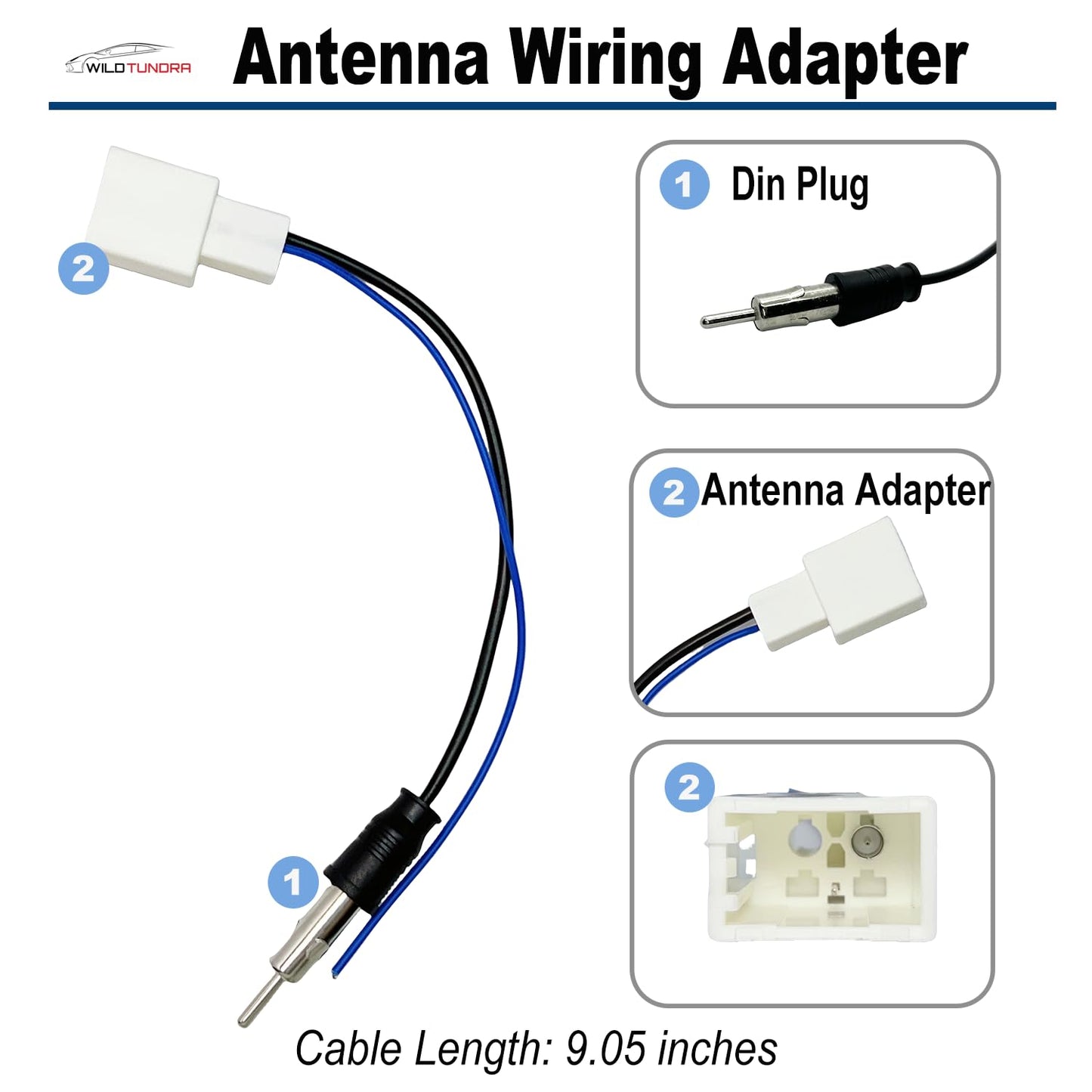 10Pin&6Pin RAV4 4Runner Radio Wiring Harness with Antenna Kit Compatible with Toyota Camry Corolla Highlander Prius