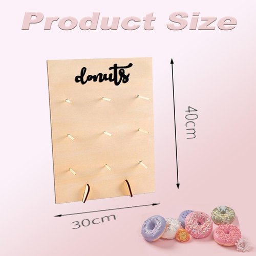 fghuim Donut Wall Donut Display Board Donut Stand Wood Decorate for Wedding Birthday Baby Shower Treat Party Decoration.