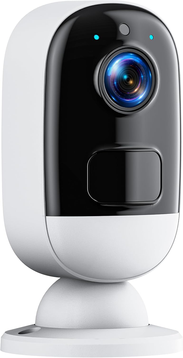 Camcamp 3MP IP65 2-Way Security Cameras Wireless Outdoor, Security Camera with Magnetic Base, Waterproof, Talk, AI