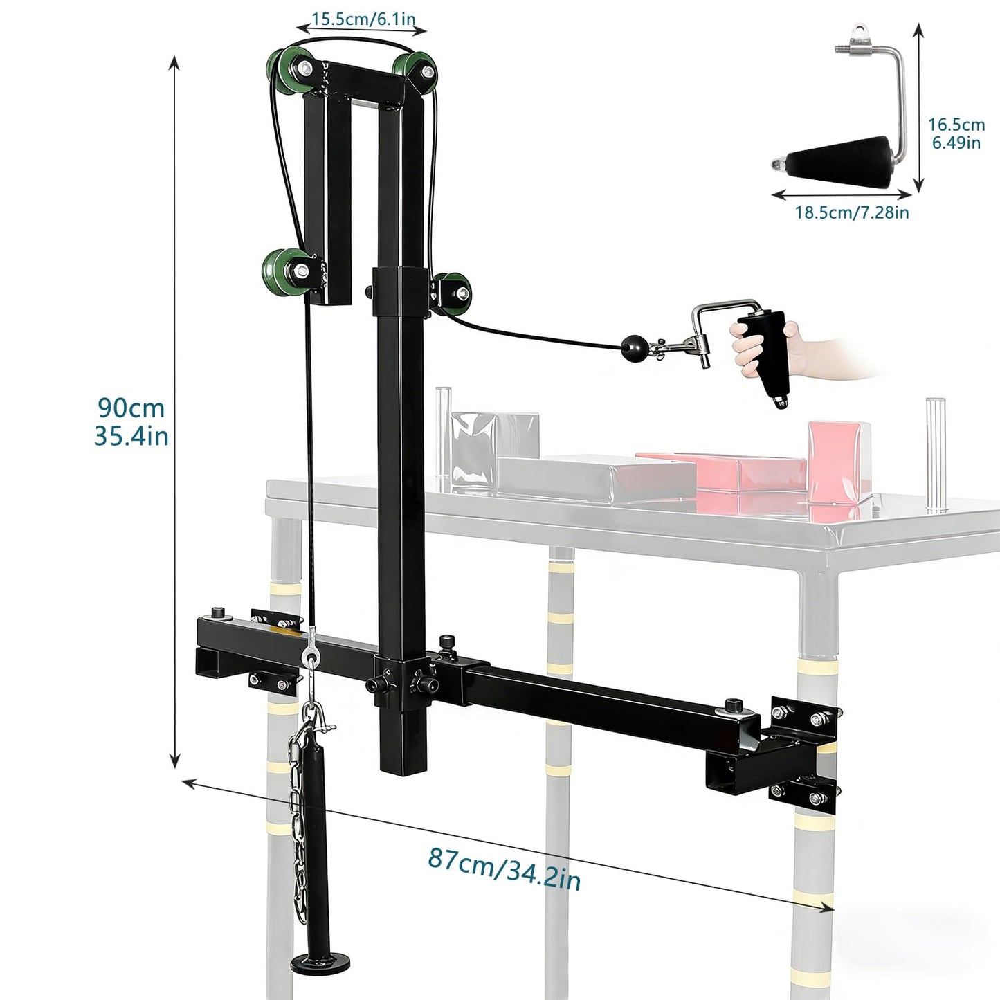 STARSNET Arm Wrestling Training Equipment, Wrist Exerciser Strength Develop Machine with Handle for Forearm Wrist Biceps Triceps Workout at Home or Gym