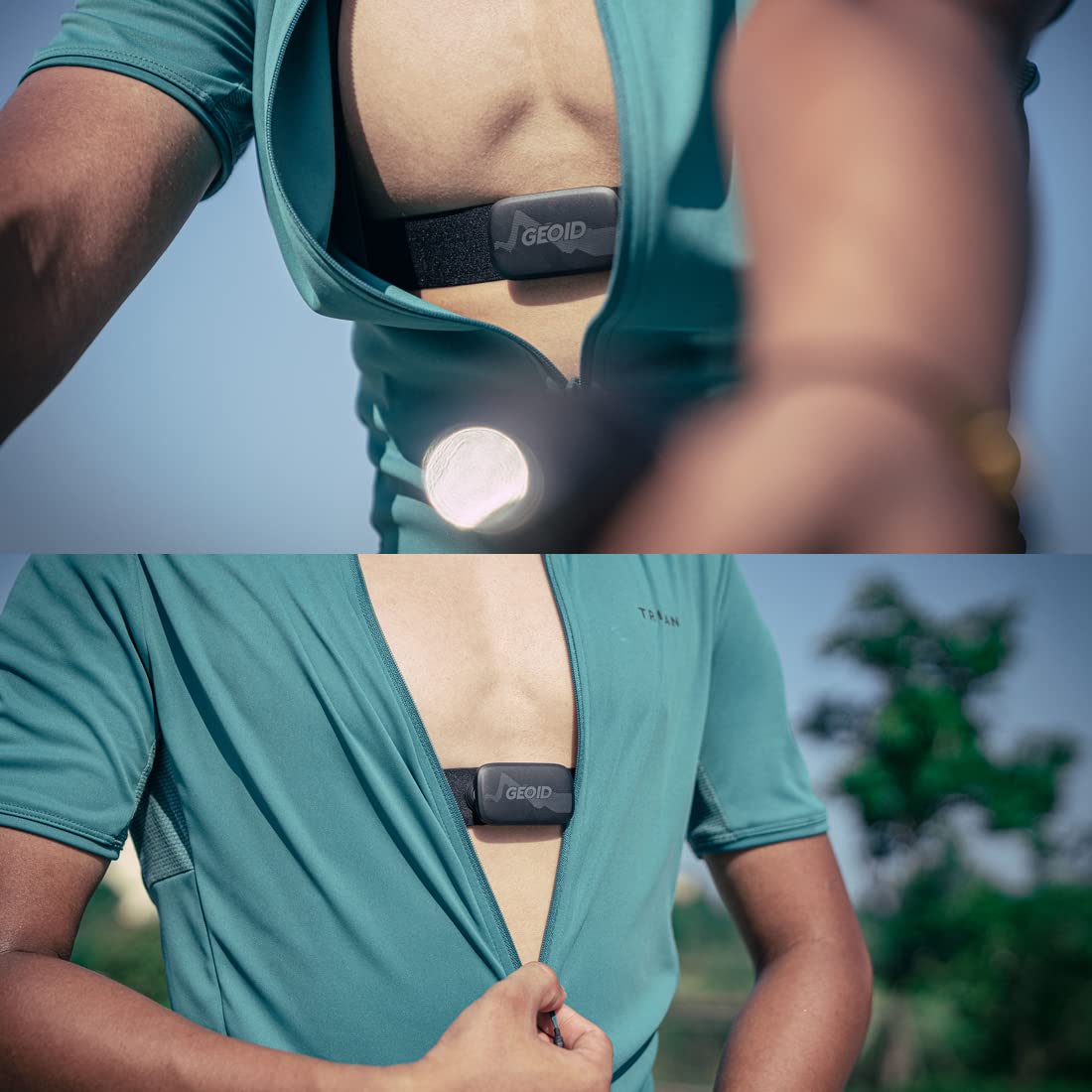 GEOID HS500 Heart Rate Monitor, Heart Rate Sensor Chest Strap, Protocol ANT+/Bluetooth, Compatible with iOS/Android APPs