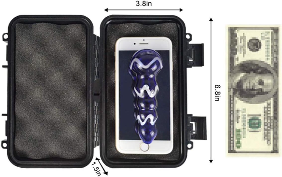 kaguster Magnetic Key Holder Under Car Waterproof Magnetic Stash Box for GPS Trackers Hide a Key Outside Magnetic key