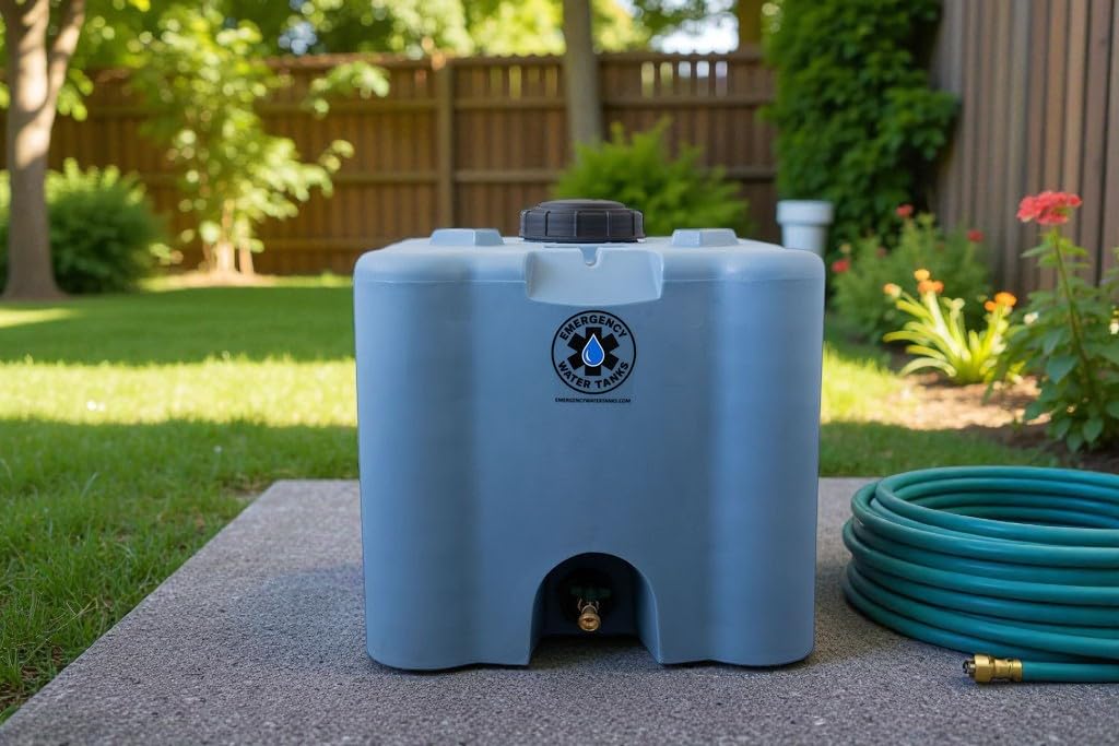 30 Gallon Stackable Emergency Water Storage Tank – Heavy-Duty Water Barrel for Long-Term Drinking Water or Preparedness