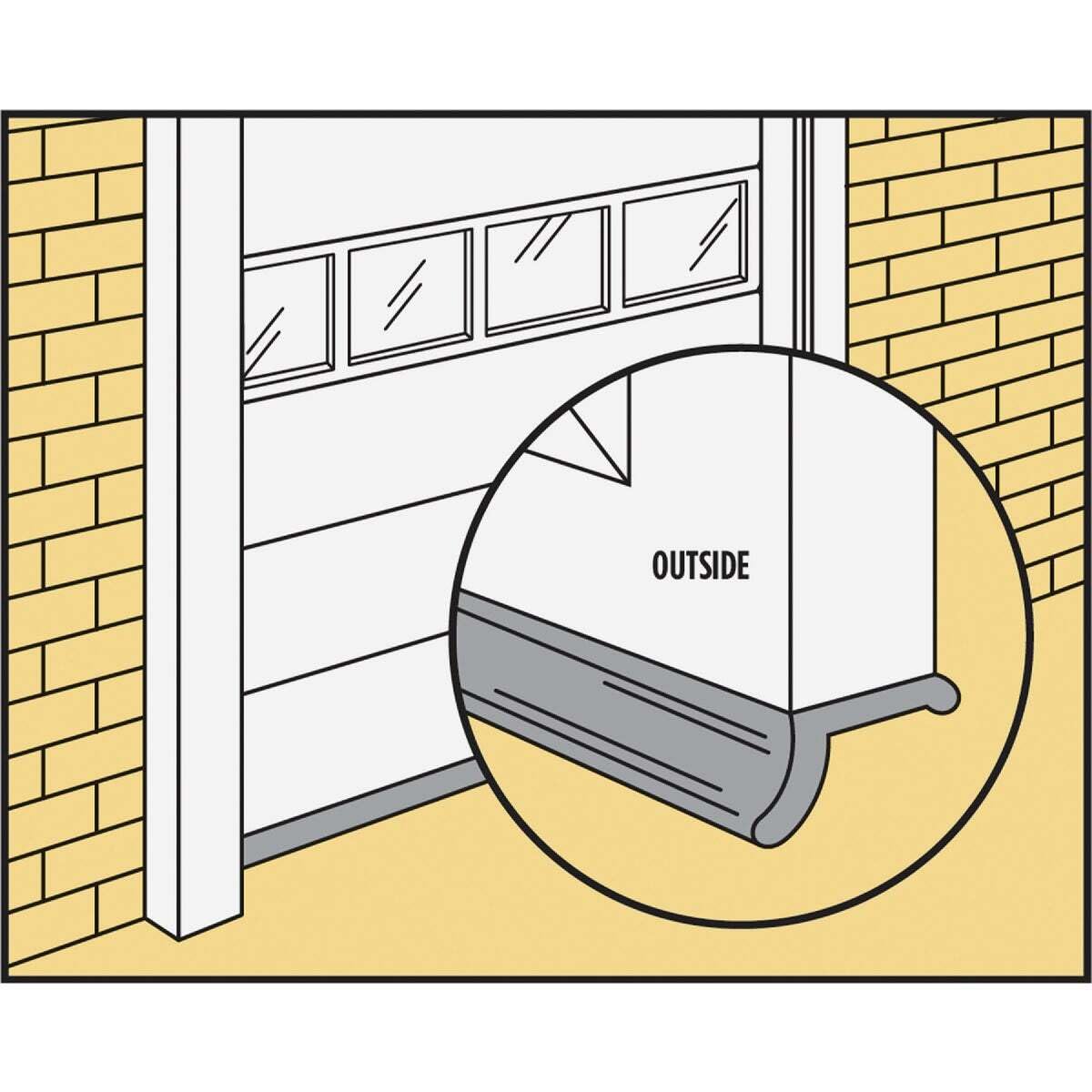 M-D Building Products 03723 9 ft. Black Rubber Garage Door Bottom Seal