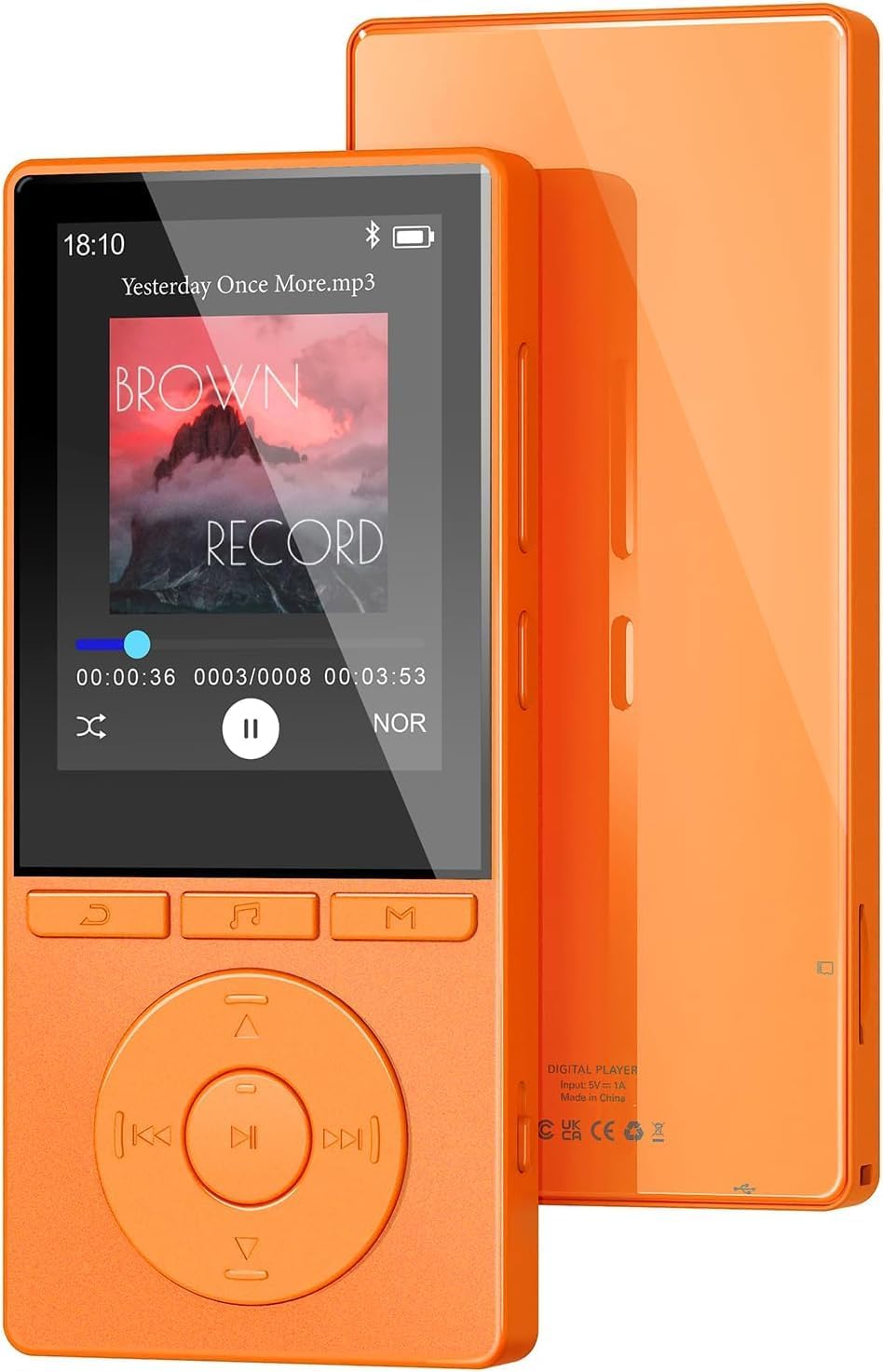 Aiandcc 64GB MP3 5.3, 2.4", MP3 128GB, Player with Bluetooth Color Screen Music Player with HiFi Sound, Players Built