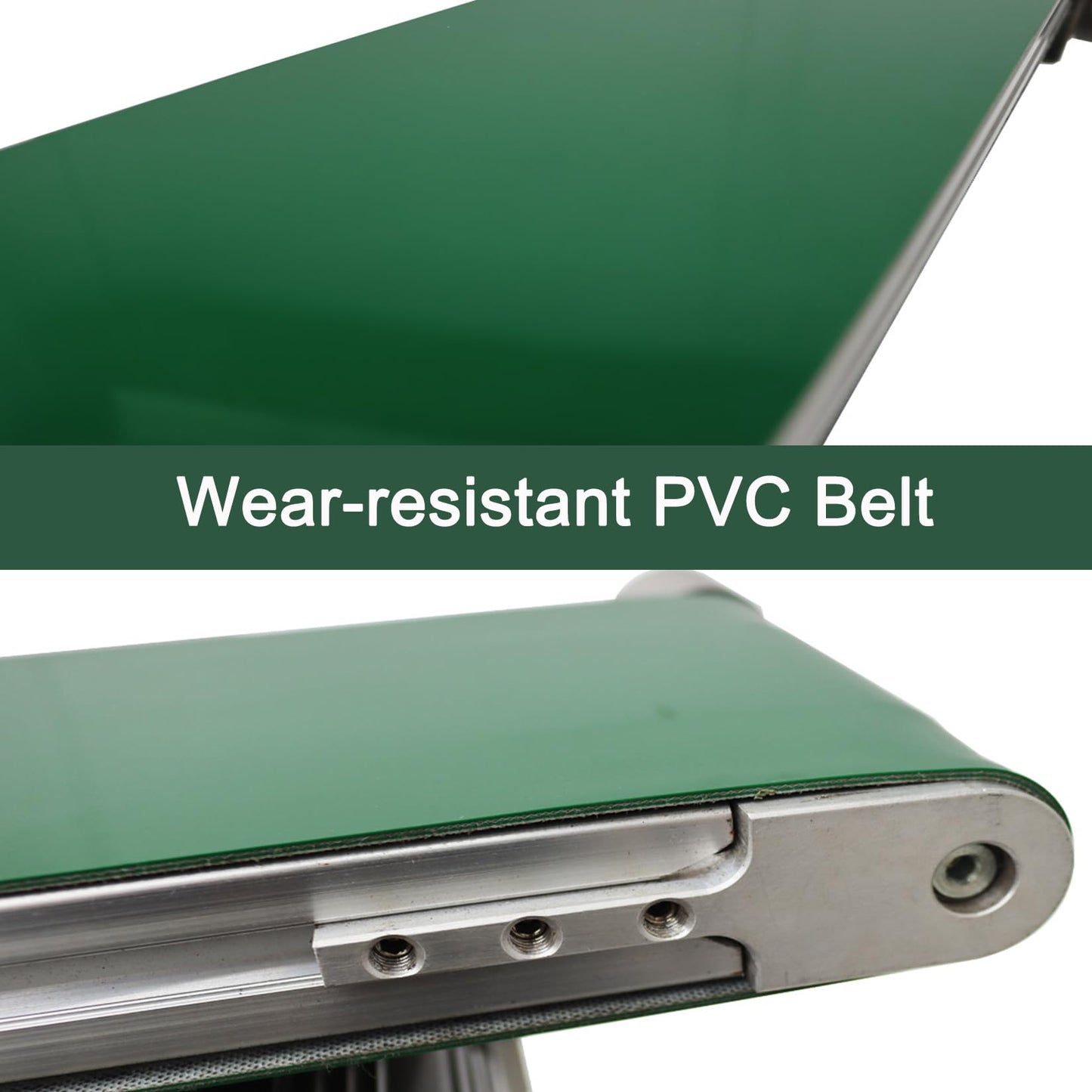 HayWHNKN Electric Conveyor Belts Systems 47x5.9inch Belt Conveyor Singel Row Leg Adjustable Speed PVC Belt Aluminum Frame
