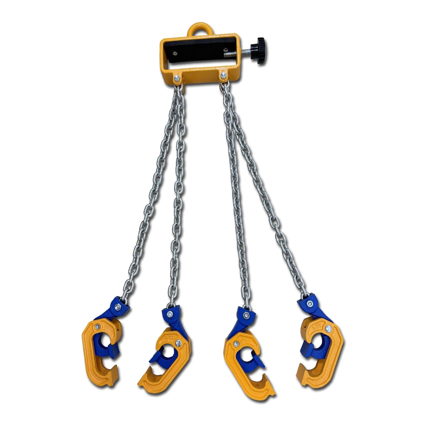 2Ton Barrel Lifting Chain for Plastic & Steel Drums 、4410LBS 20in Length, 4 Hooks Chain Drum Lifter Barrel clamp for 55 Gallon Drum Lifting Device Fits for Crane, Forklift【2T- 4Hooks】