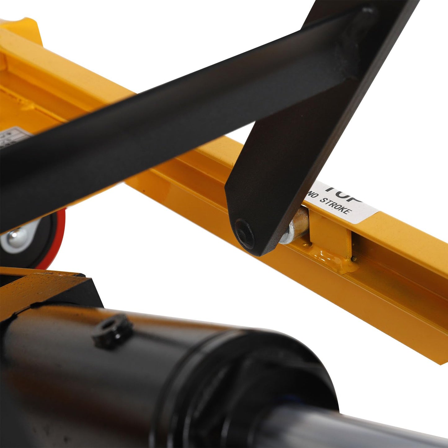 EASYBERG Hydraulic Lift Table Cart with Foldable Handle, 50" Lifting Height, Non-Slip Pad & 360° Swivel Wheels, 330lbs Capacity Double Scissor Lift Table for Material Handling & Heavy-Duty Lifting
