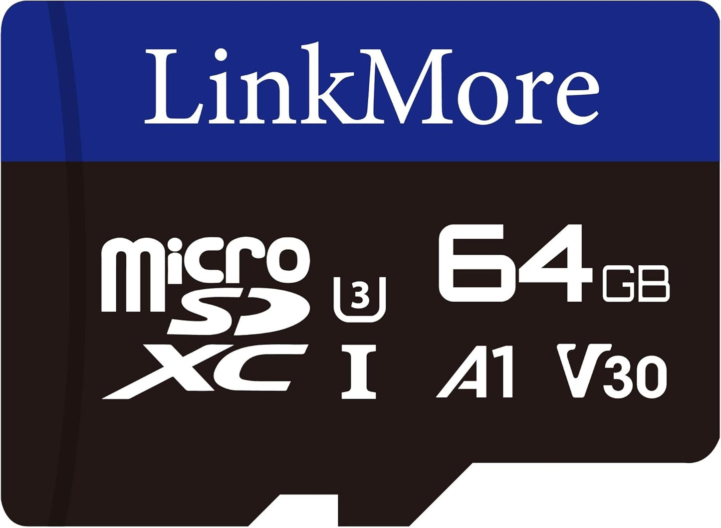 LinkMore XV13 64GB A1 U3 V30 10, 95 45 MicroSD Memory Card, MicroSDXC UHS-I Class Read Up to MB/s, Write Up to MB/s, SD